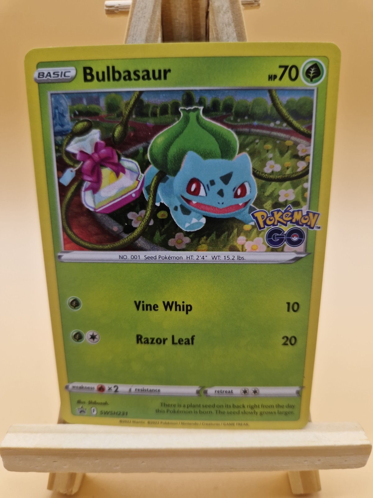 Pokemon TCG Bulbasaur SWSH231 Black Star Promo Card Near Mint/Mint Condition