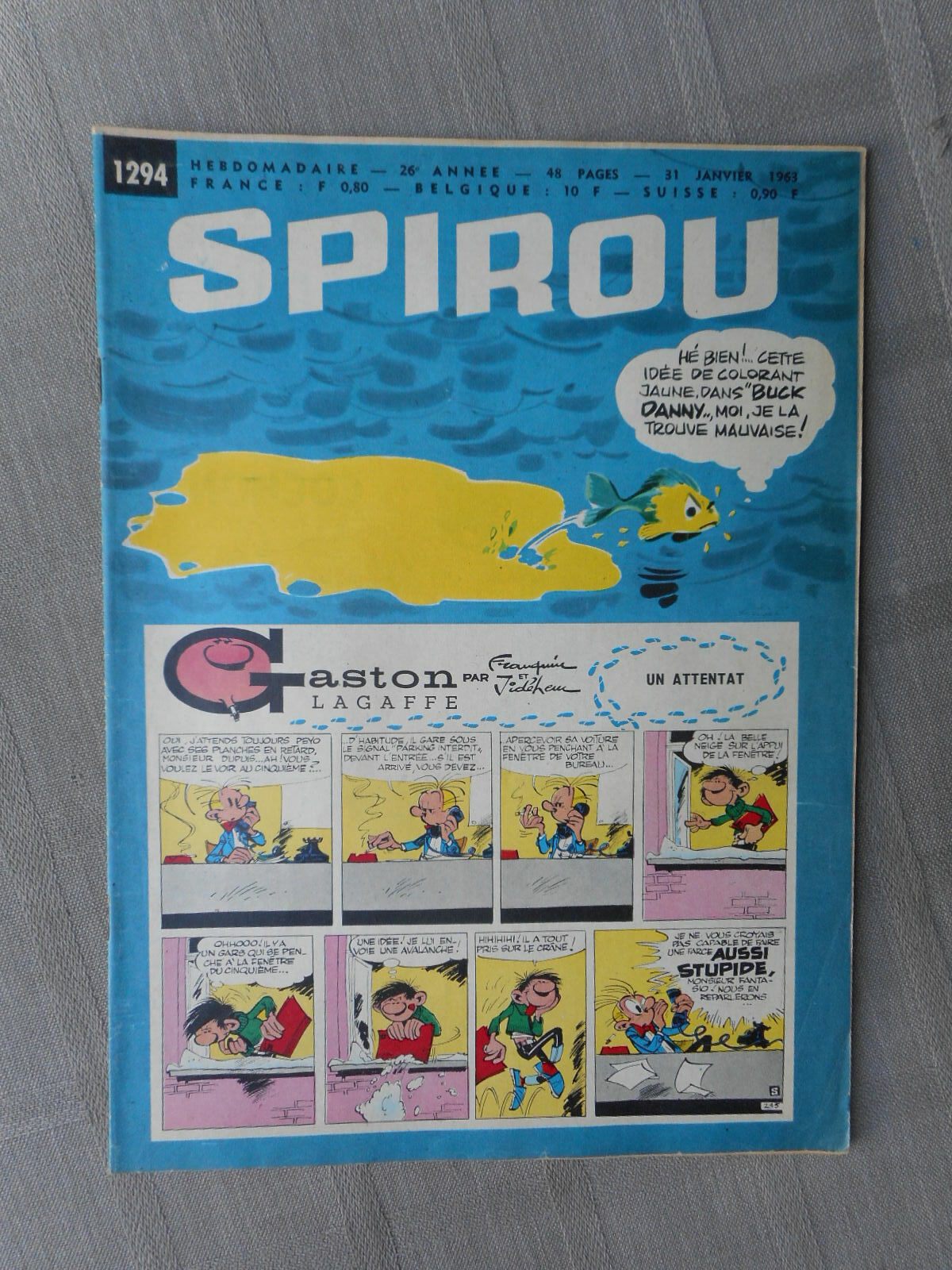 Lilla Il Giornale Di Spirou N° 1294 1963 IN Condizioni Con il Suo Mini-Recit