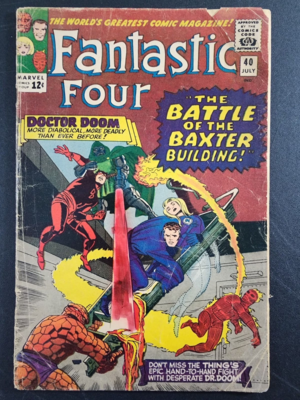 Fantastic Four #40 GD Doctor Doom Daredevil Marvel Comics 1965 completo 