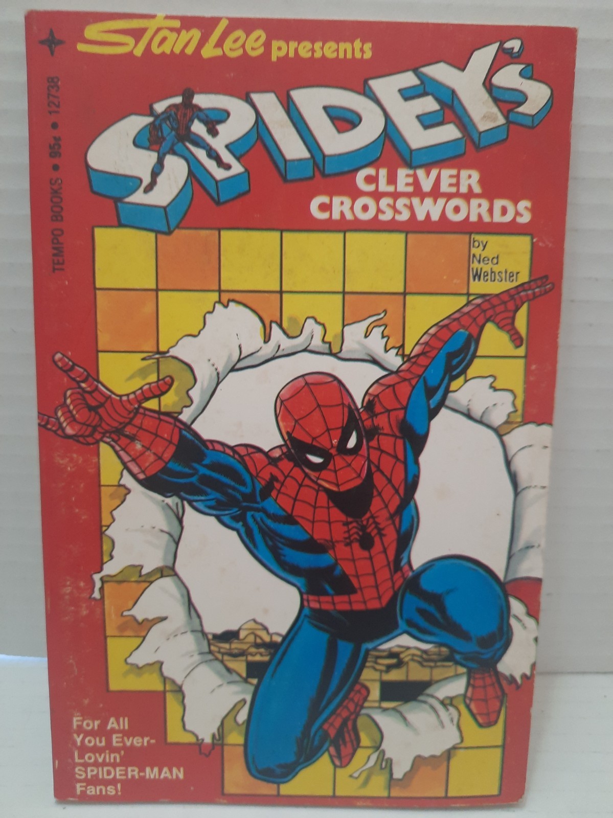 Vintage 1977 Stan Lee's Spider-Man Clever Crossword Book Unused