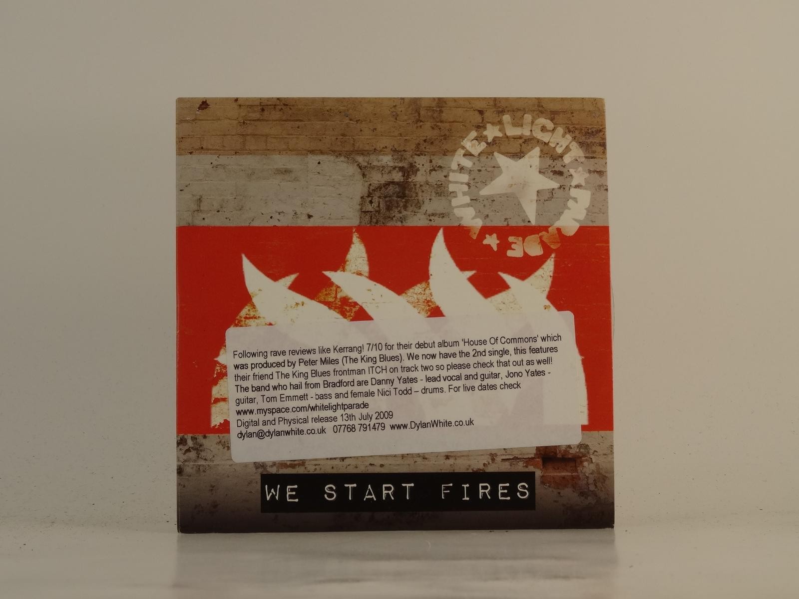 WHITE LIGHT PARADE WE START FIRES (D84) 2 Track CD Single including Card Sleeve 