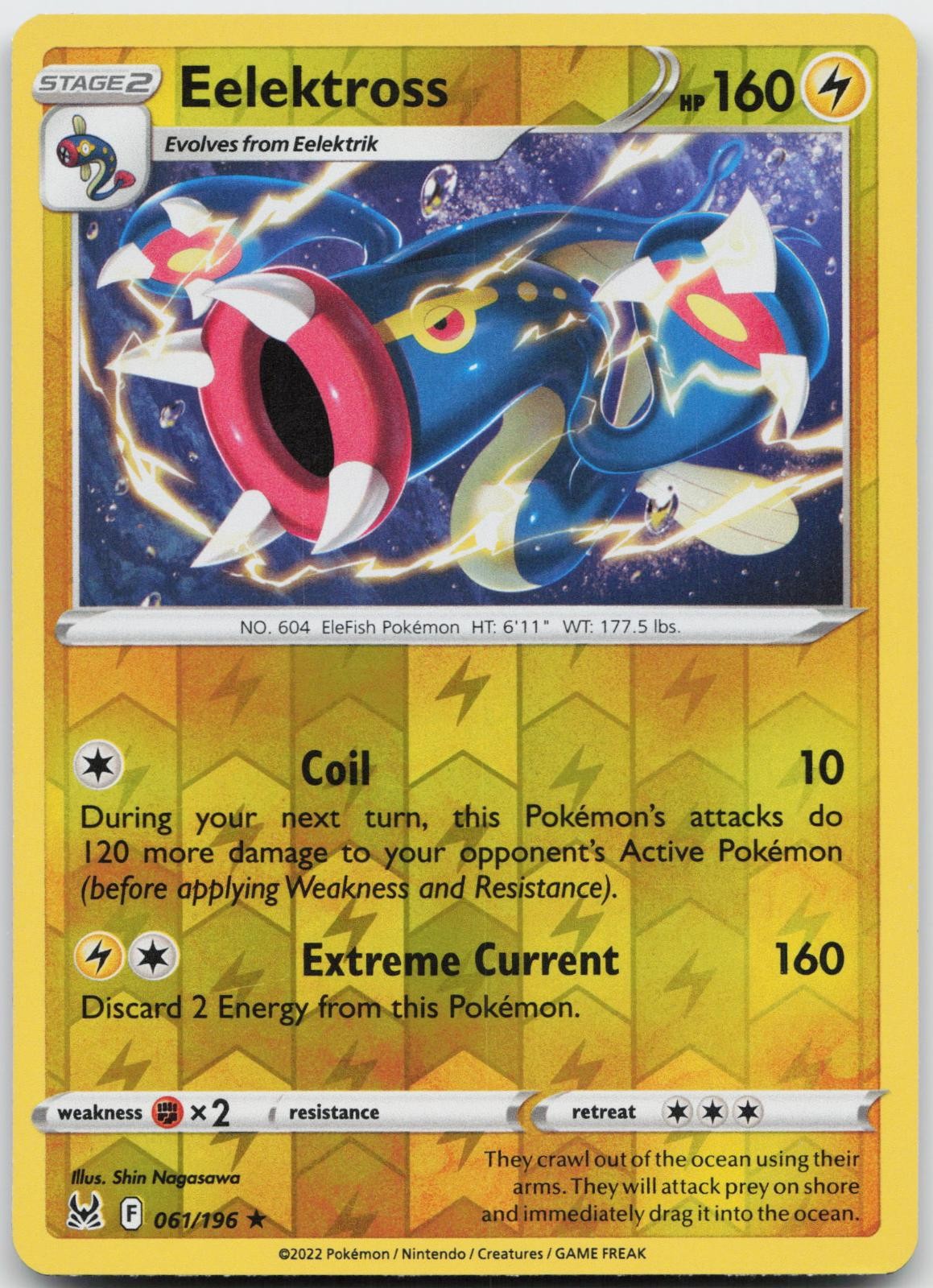 Eelektross 061/196 Raro Pokemon Origine Perduta Reverse Holo Near Mint