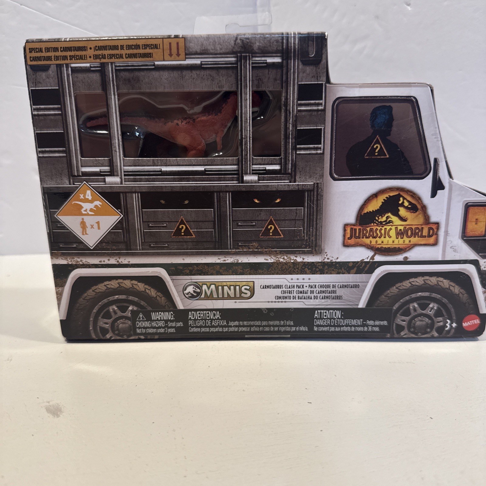 Mattel: Jurassic World - Set dinosauri Dominion Minis Carnotaurus Clash Pack