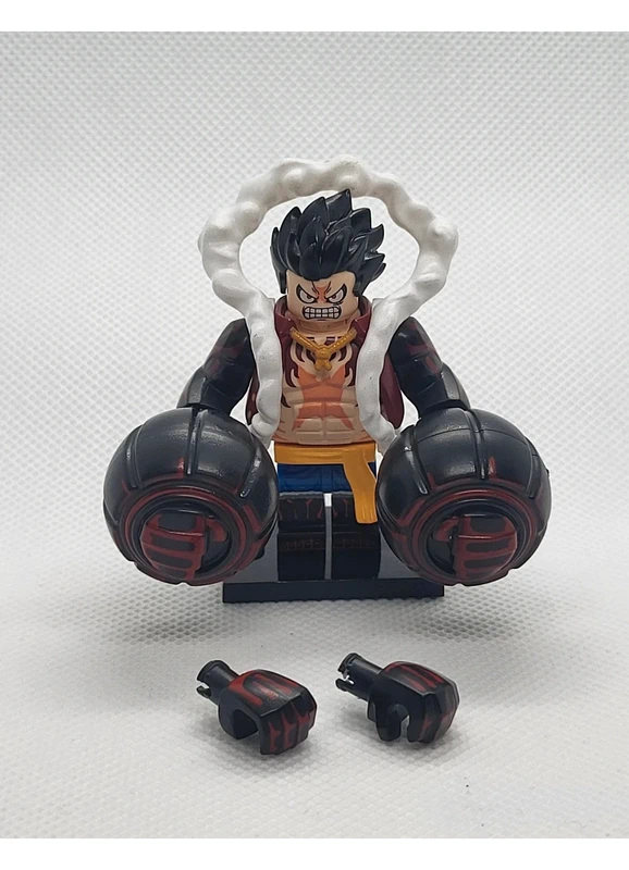 Figurine type Lego - One piece - Monkey D. Luffy Gear 4 (Lego-style figure)
