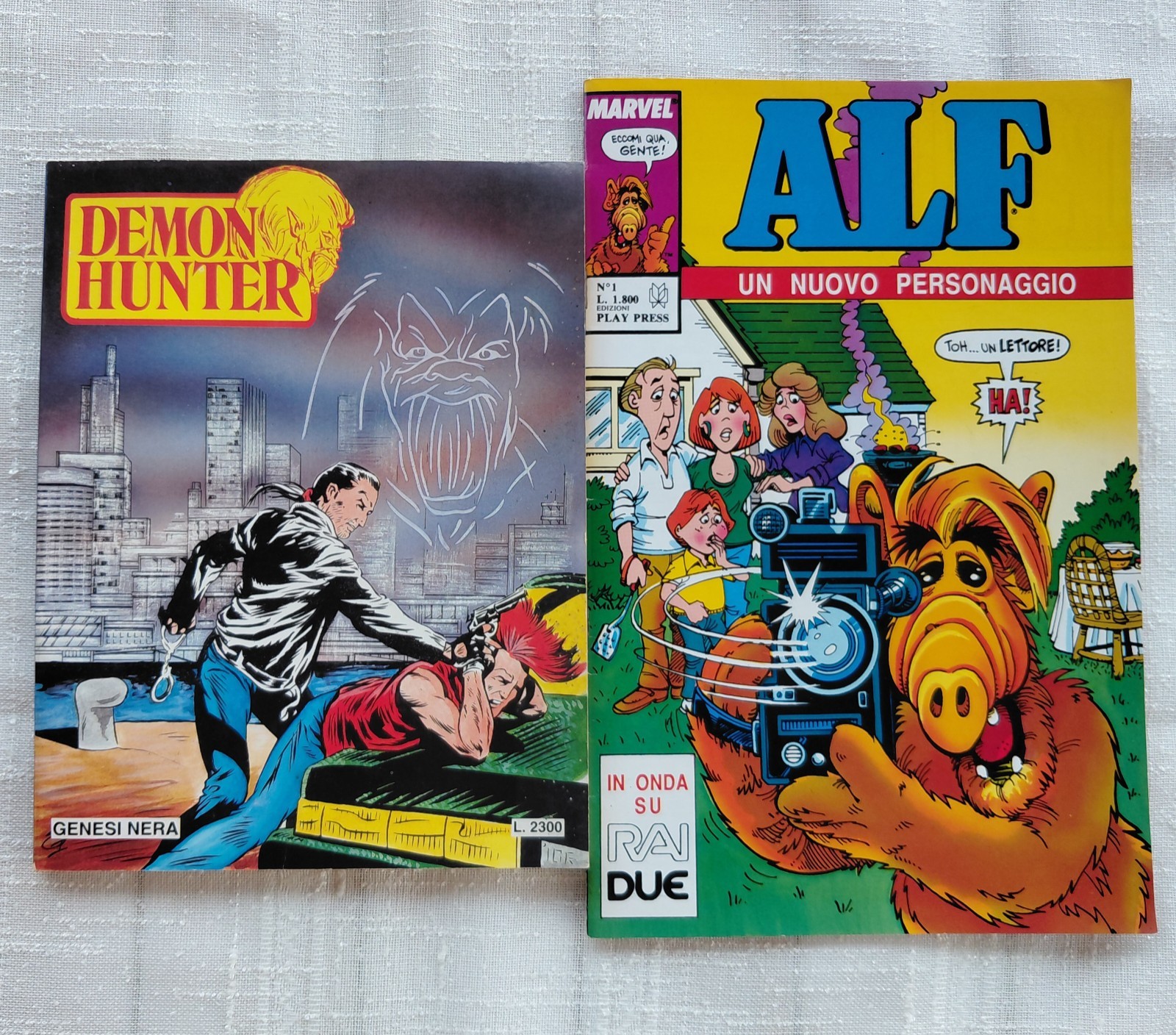 2 Fumetti Numeri 1 Rari: ALF (1989) + DEMON HUNTER (1993) - PARI AL NUOVO