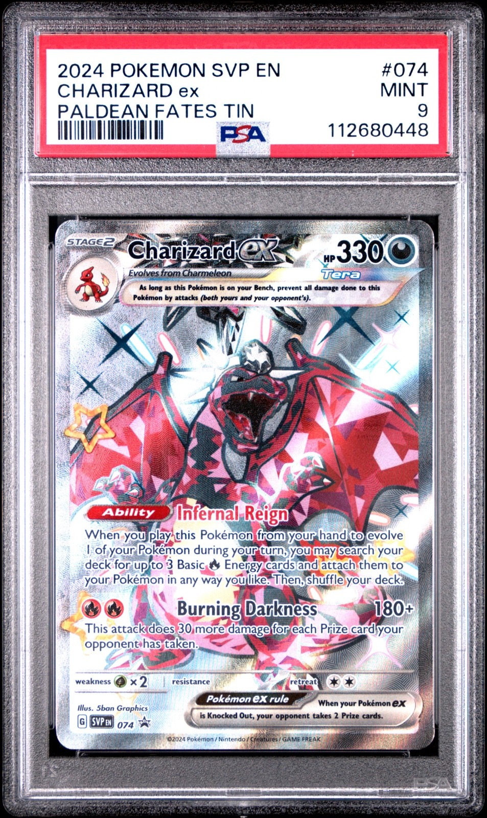 Charizard ex 074 Sv: Scarlet & Violet Promo Cards Holo PSA 9 MINT