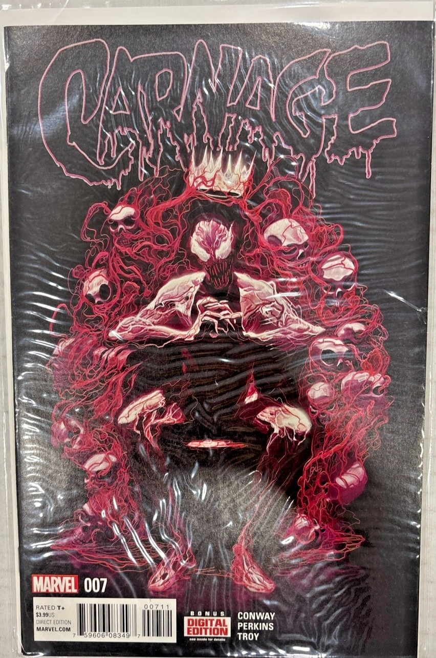Carnage #7 Marvel Comics 2016 Edizione Diretta Simbionte Fumetto Spedizione Gratuita