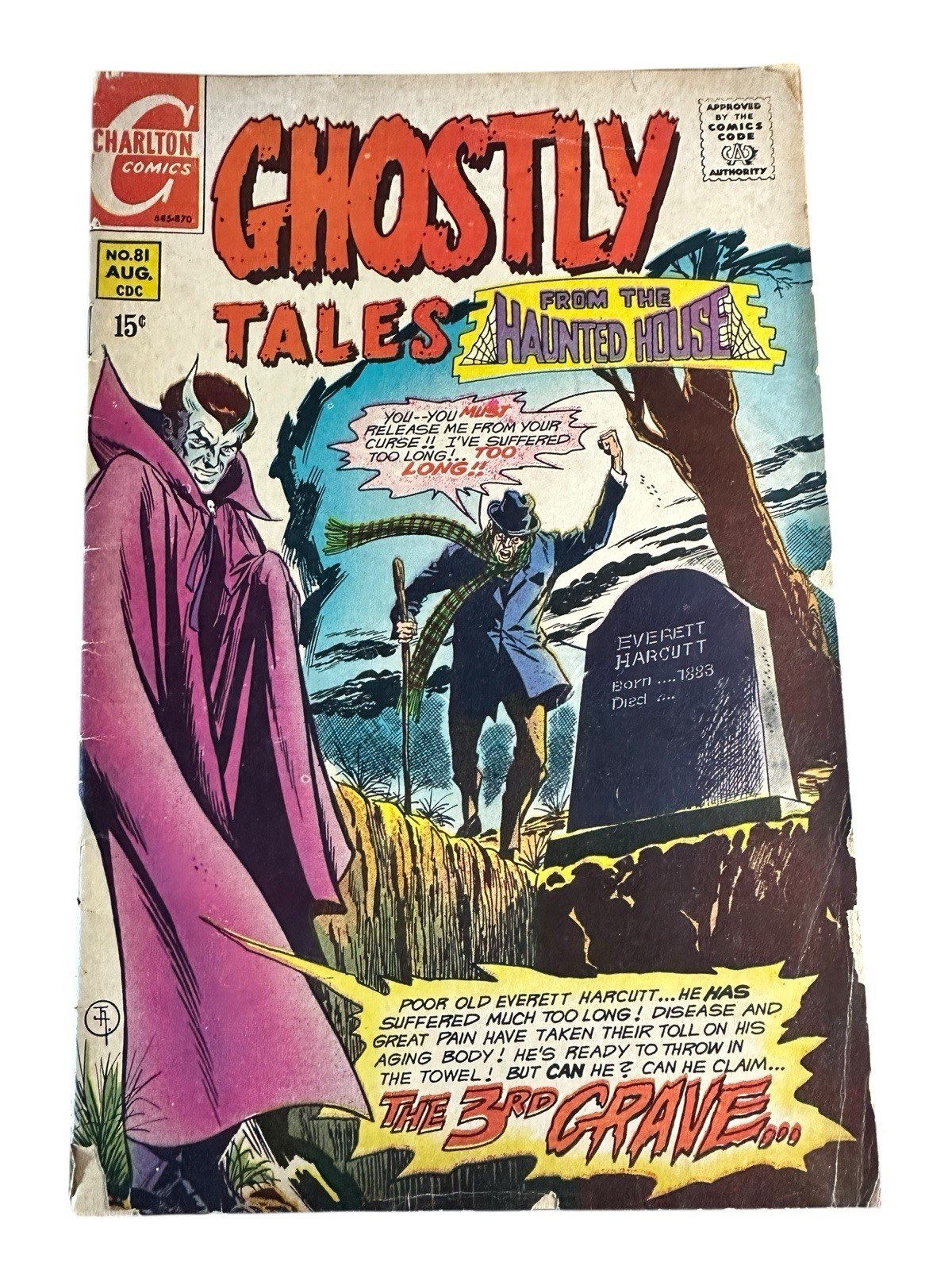 Ghostly Tales #81 (Charlton Comics, 1970) Horror Haunted House dell'età del bronzo.