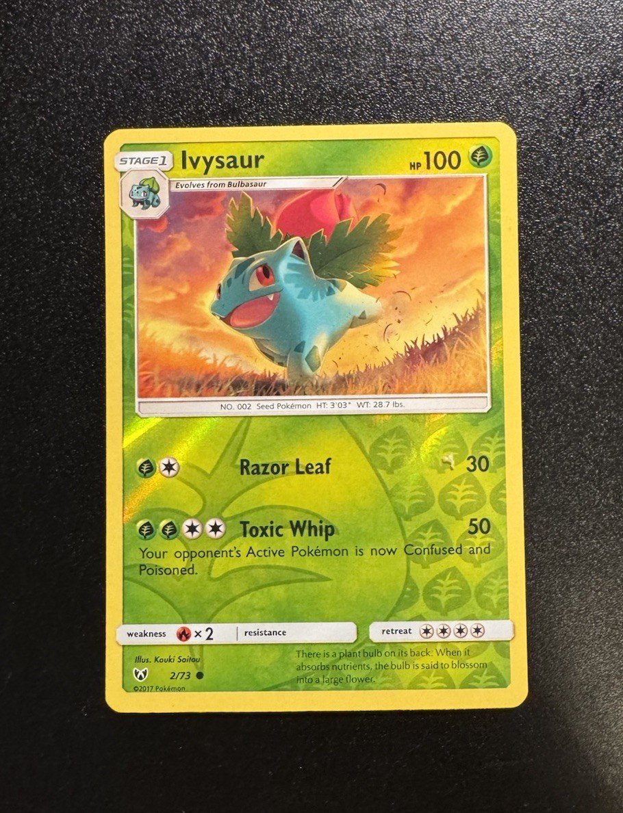 Ivysaur S&M Shining Legends Reverse Holo Foil 2/73 - CARTA POKEMON TCG - NM