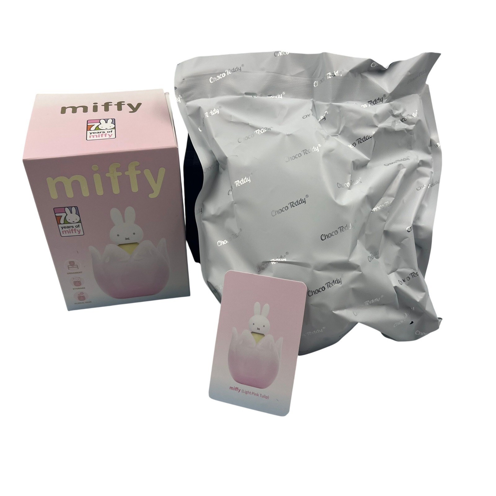 Choco Teddy Miffy 70th Anniversary Tulip Series Light Pink Tulip Figure Sealed