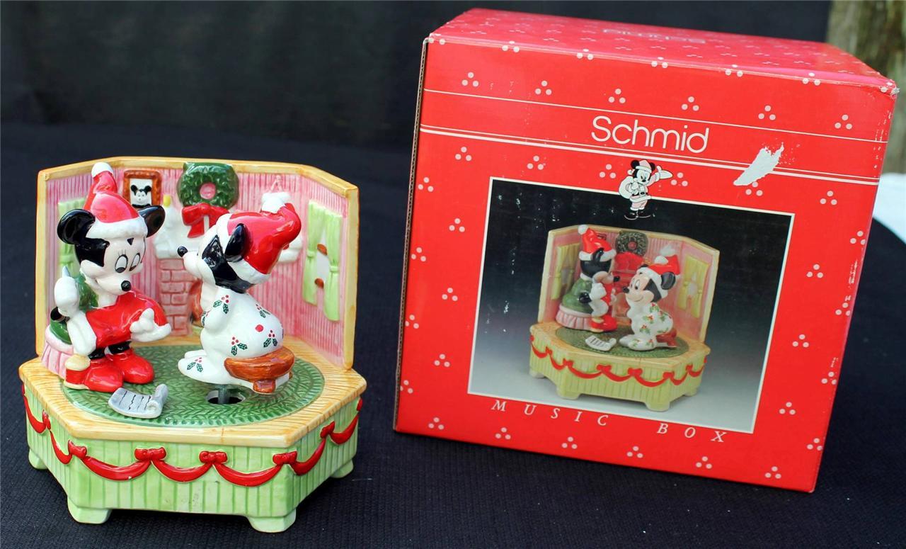 Nuovo Originale Scatola Schmid Disney Porcellana Mickey & Minnie Controllo List