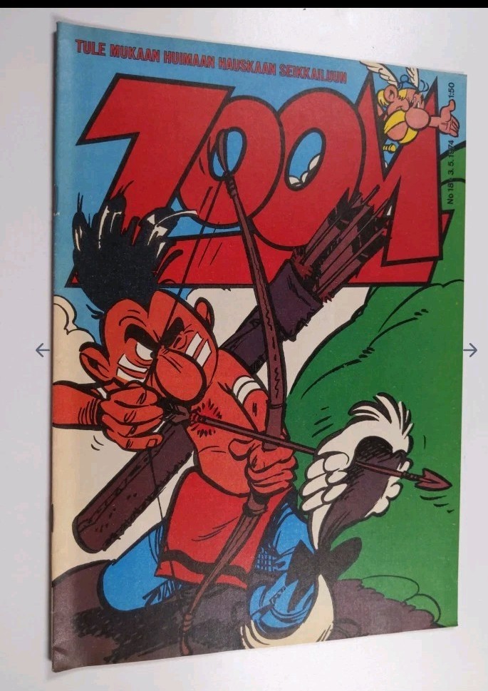 Zoom 1974 rivista fumetti Oumpah Pah Asterix Finlandia finlandese fumetto Umpah Pah...
