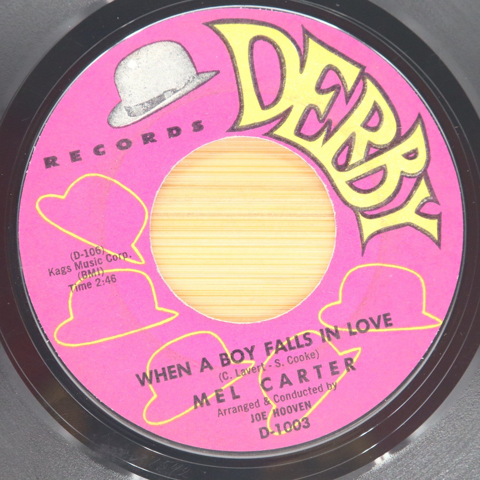 MEL CARTER - WHEN A BOY FALLS IN LOVE / SO WONDERFUL - SOUL FUNK 45 DERBY