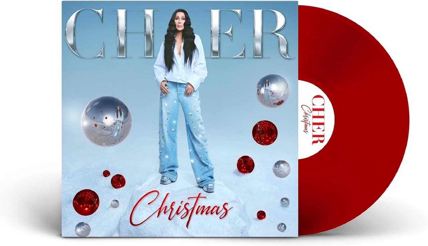 Cher ‎– Christmas  (Sealed New Red Vinyl LP) One bent corner 108