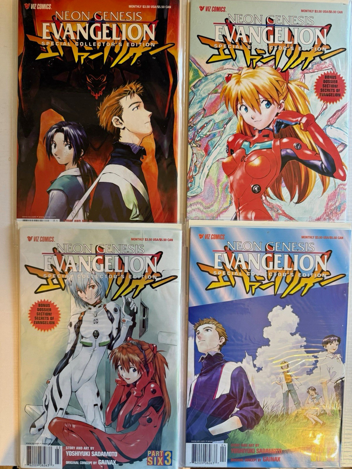 Lotto VIZ Comics Neon Genesis Evangelion Edizione Speciale da Collezione #1-4 Sadamoto