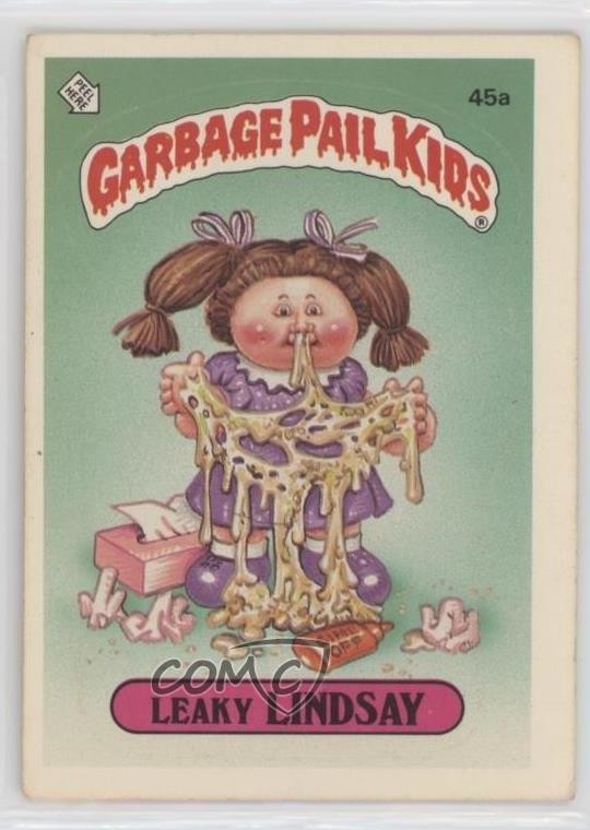 1985 Topps Garbage Pail Kids Series 2 Leaky Lindsay (One Star Back) #45a 0xq0