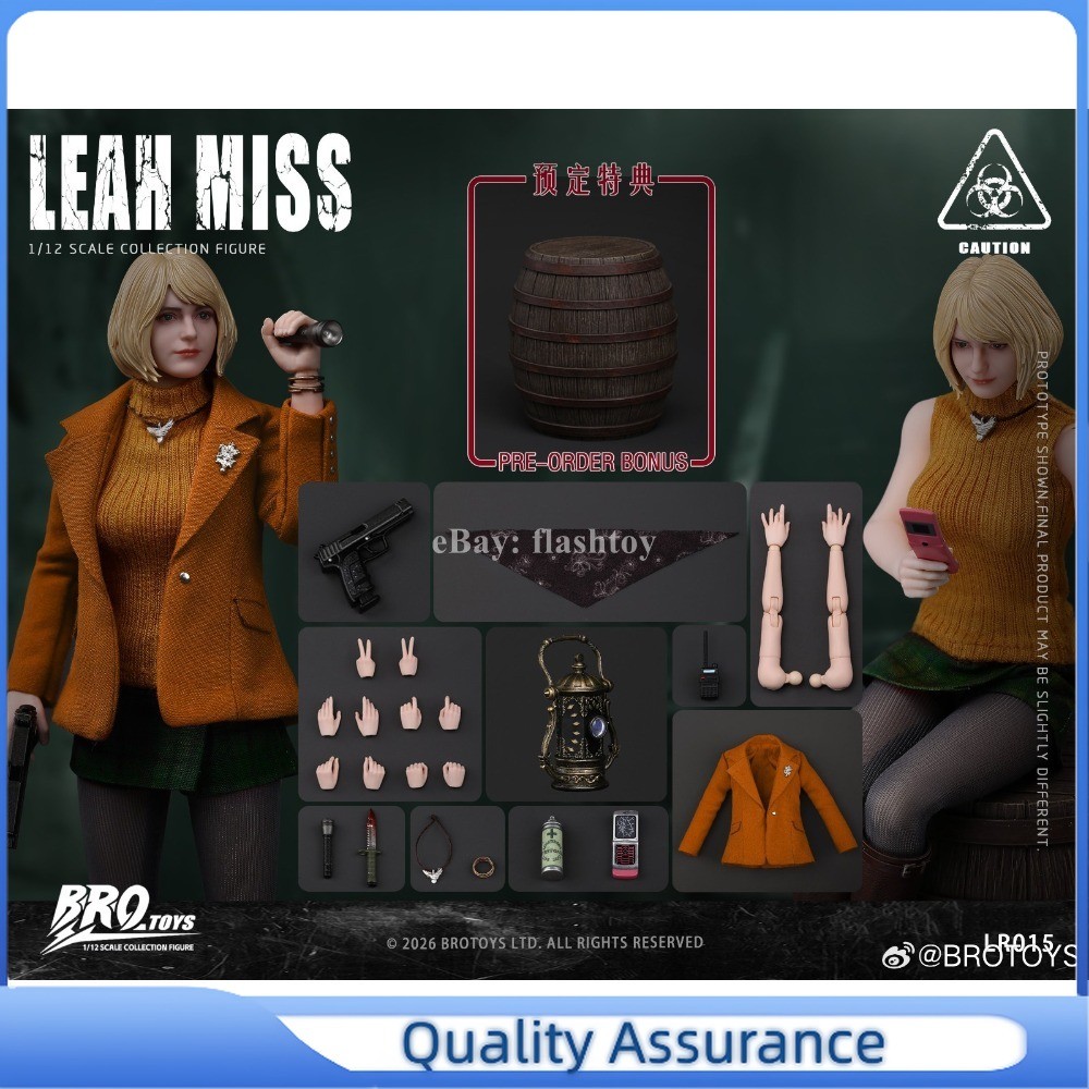 1PCS Presale BROTOYS LR015 1/12 Leah Miss Ashley Female Action Figure W/ Movabl