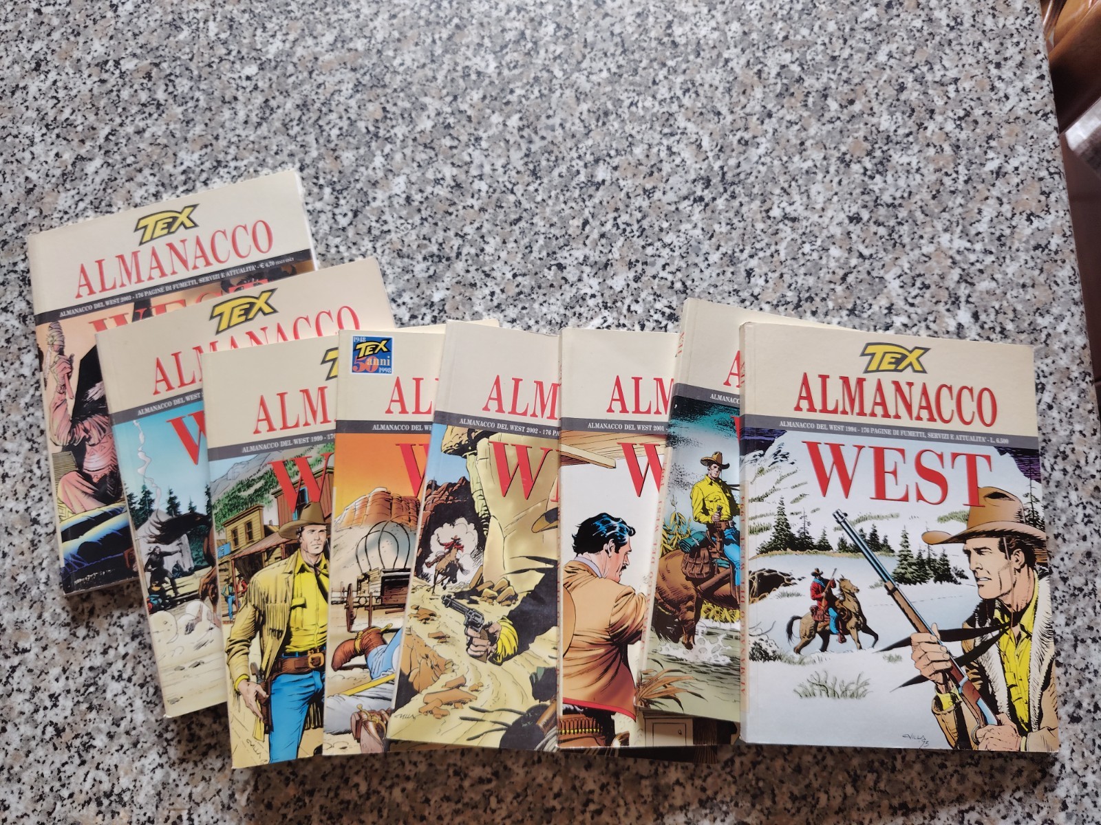 Tex Almanacco del West lotto fumetti annuali 1997-2008 album a colori