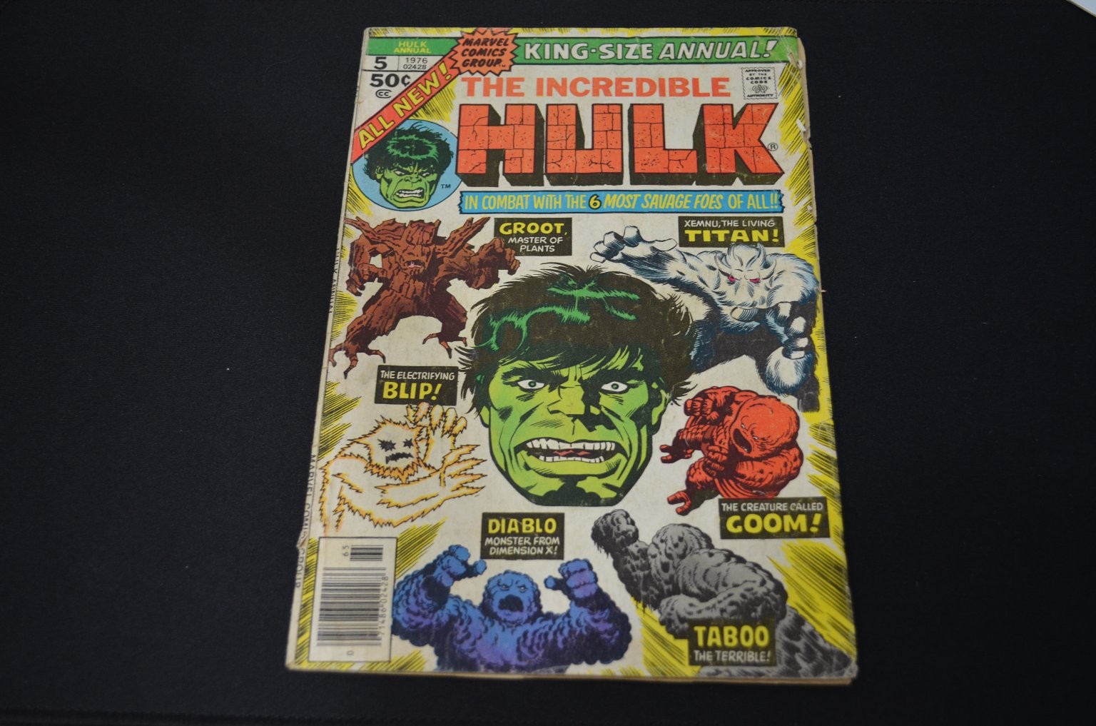 Incredible Hulk Annual 5 Claremont Buscema Marvel 1976 King-Size Annual 2n Groot