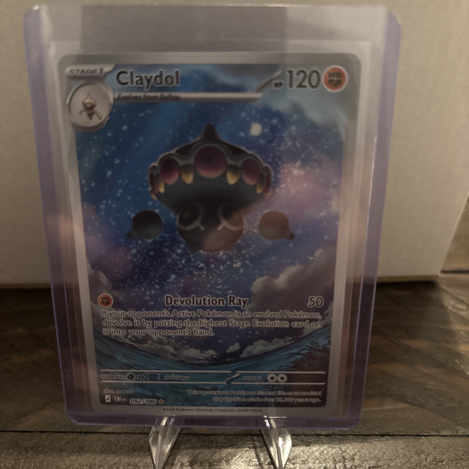 Claydol 092/086 Holo Illustration Rare Chaos Rising Pokemon Near Mint
