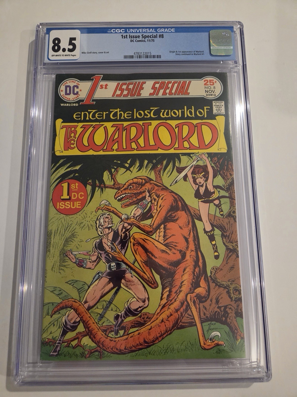 DC 1° Edizione Speciale #8 CGC 8.5 (1° App Warlord - 1975) + magnete
