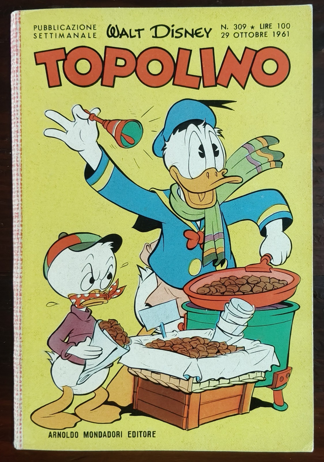 TOPOLINO LIBRETTO 309 - OTTIMO - CON BOLLINI E FIGURINE - FUMETTO DISNEY 1961