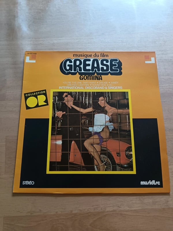 Disque vinyle 33T par grease gomina musique de film  c45