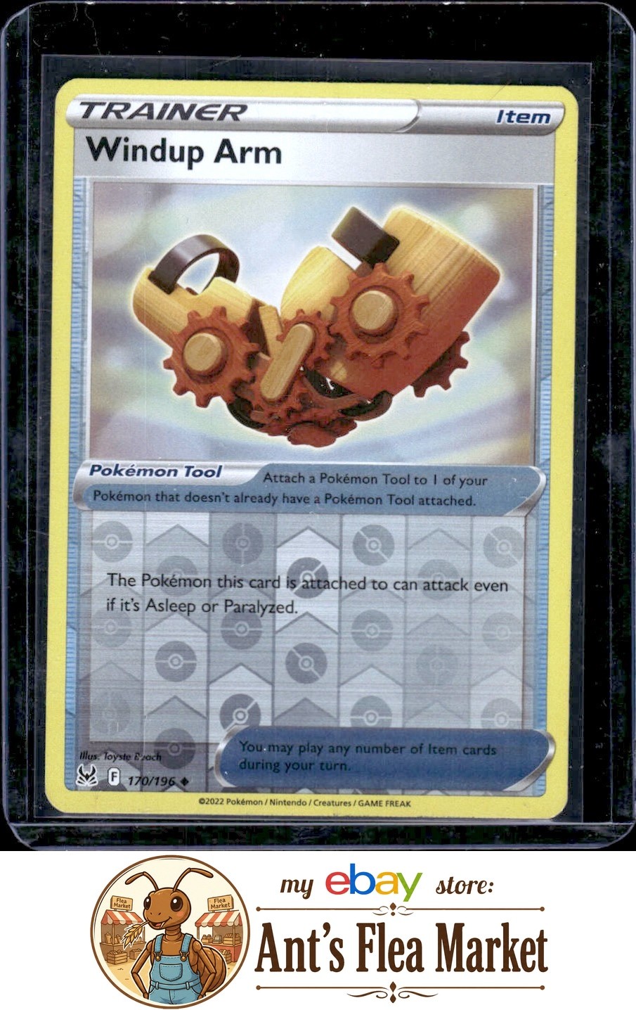 Windup Arm #170/196 Near Mint or Better SWSH11: Lost Origin Non Comune, Rev Holo