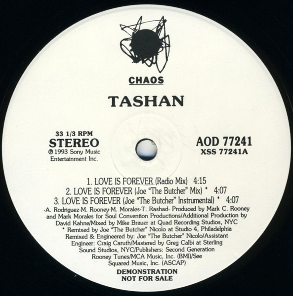 Tashan, Love Is Forever, (12", Promo), NM or M-, 4352683161