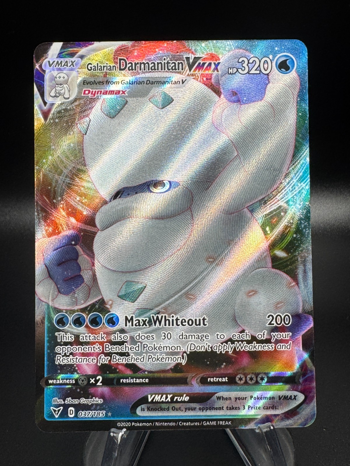 Pokemon Scudo Spada GALARIAN DARMANITAN VMAX Ultra Rara #037/185