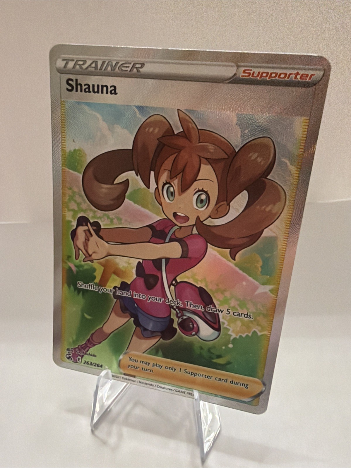 Shauna 263/264 Ultra Rare Fusion Strike Pokemon Holo Near Mint Pack Fresh