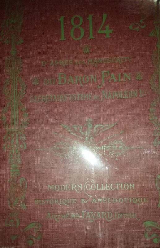 1814 - Manuscrit du Baron Pain secrétaire intime de Napoleon Ier