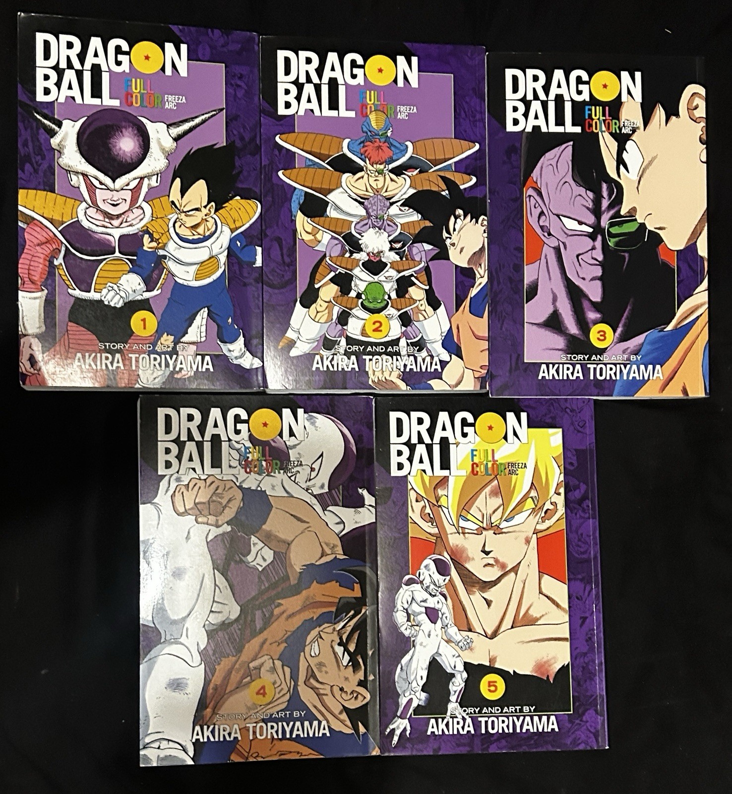 Dragon Ball Full Color Freeza Arc 1-5 Manga Set Toriyama VIZ Venditore USA