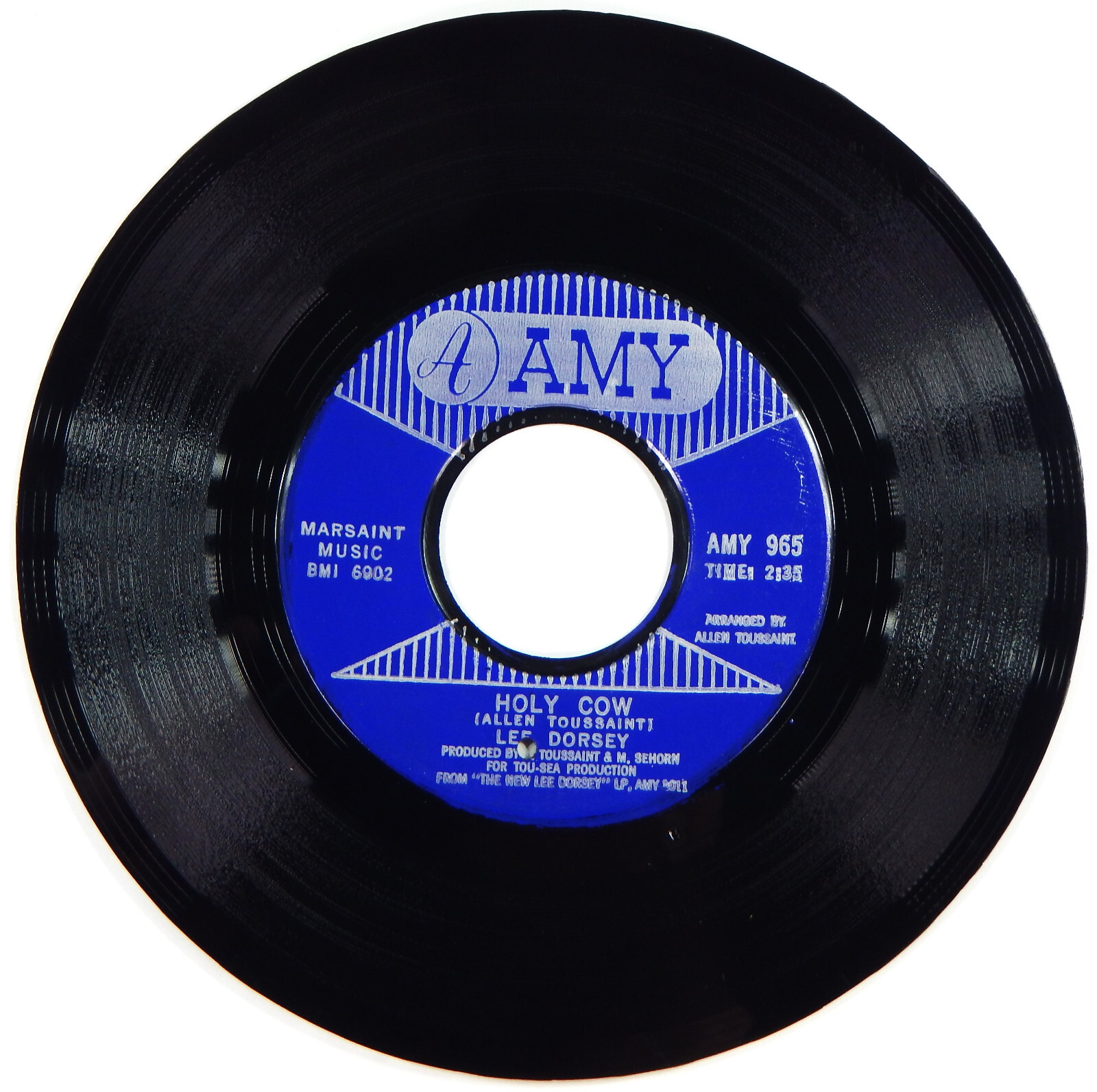 LEE DORSEY 45 HOLY COW / OPERATION HEARTACHE 7" RYTHM & BLUES 1966 AMY 965 VINYL