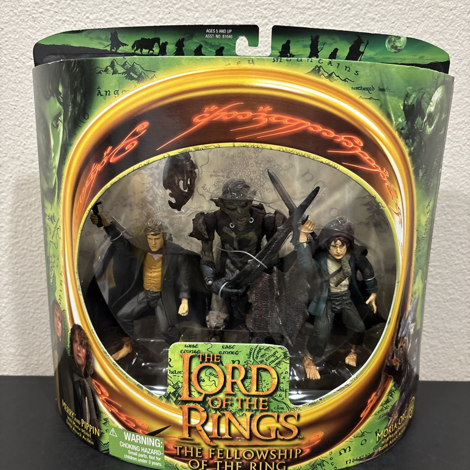 2001 toybiz Il Signore degli Anelli Action Figure Set Merry & Pipin Moria Orc
