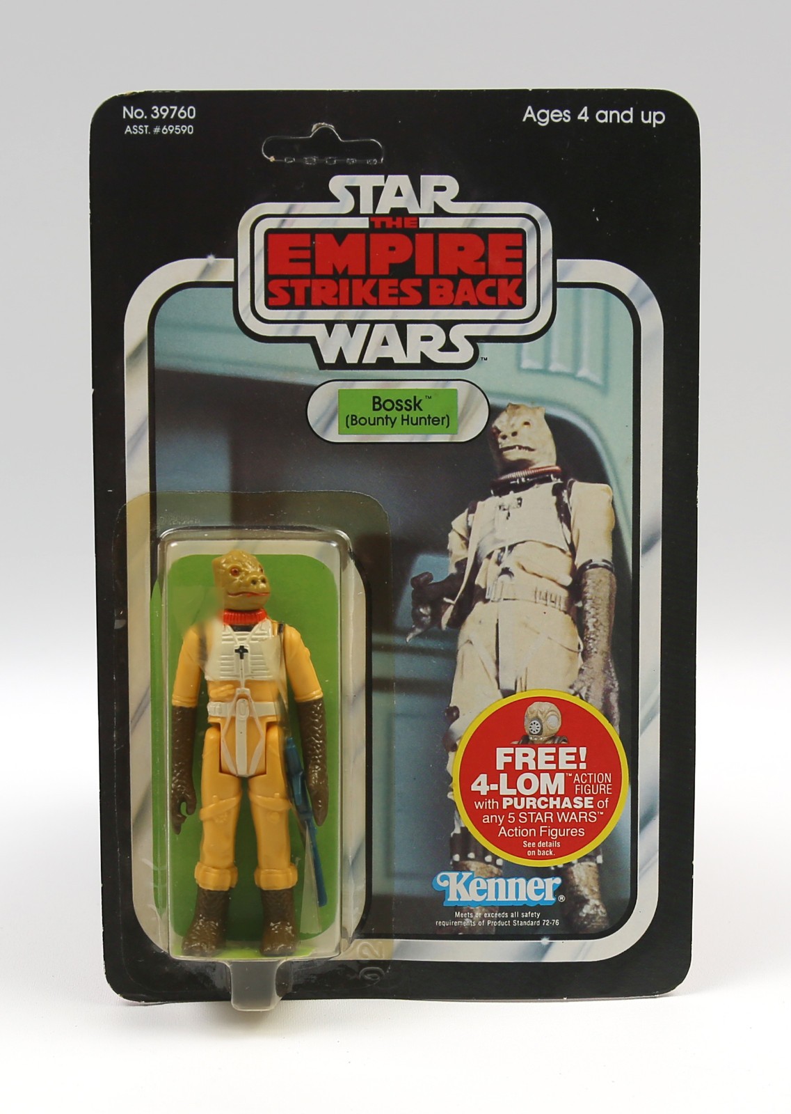 1980 Vintage Star Wars Empire Strikes Back Bossk MOC 47 Back Kenner