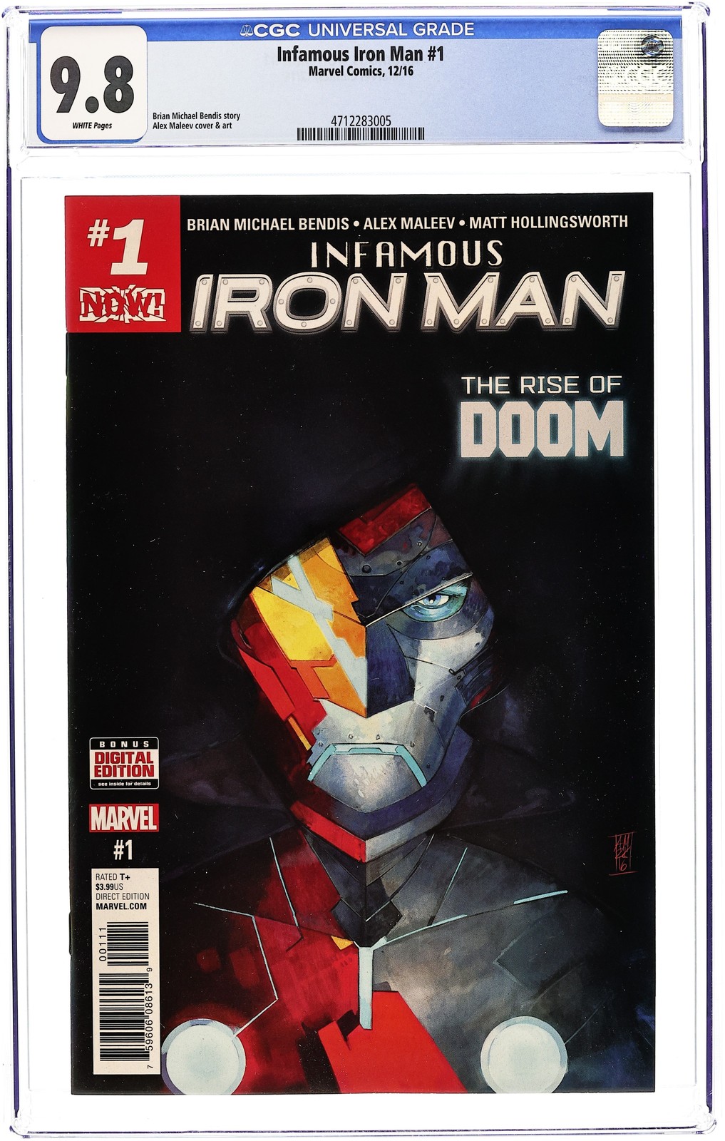 Infamous Iron Man 1A Maleev CGC 9.8 2016 4712283005