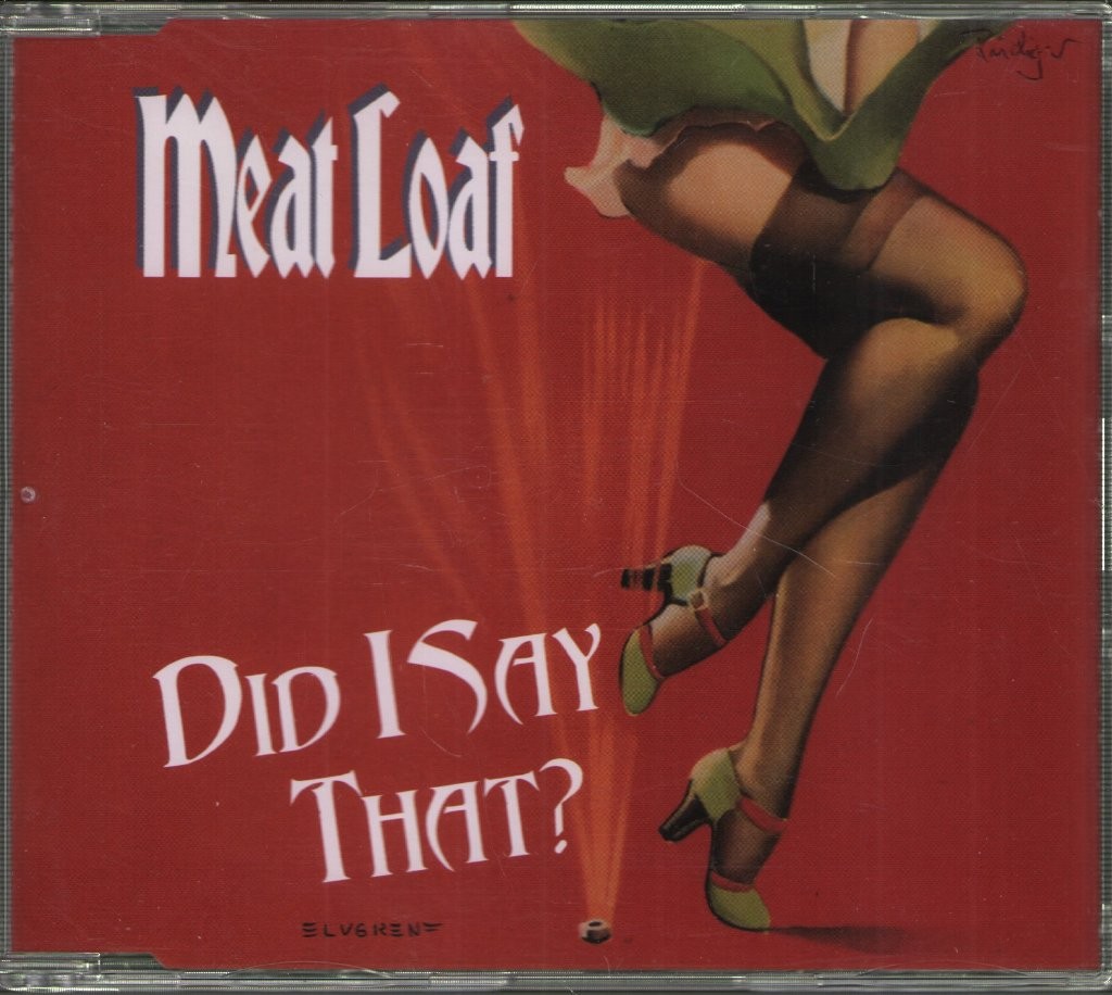 Meat Loaf Did I Say That? CD Europa Polydor 2003 CD - Insert Scritta Sul Fronte