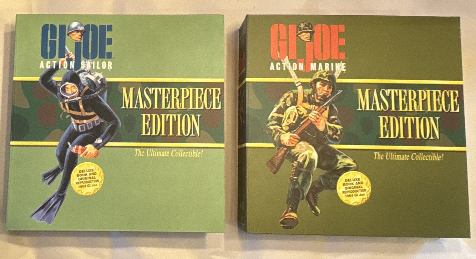 G.I. Joe Masterpiece Edition Action Marine & Action Sailor Figure Set con libro