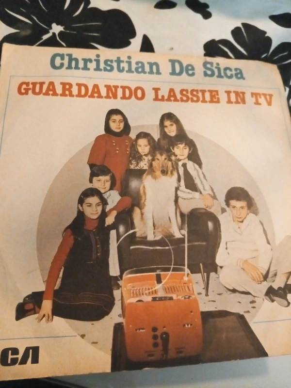 Vinile 45 giri Christian de Sica, Guardando Lassie in TV