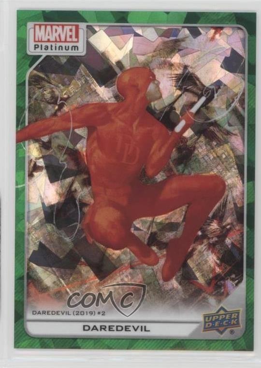 2023 Upper Deck Marvel Platinum High Series Green Crackle /99 Daredevil 1ty5