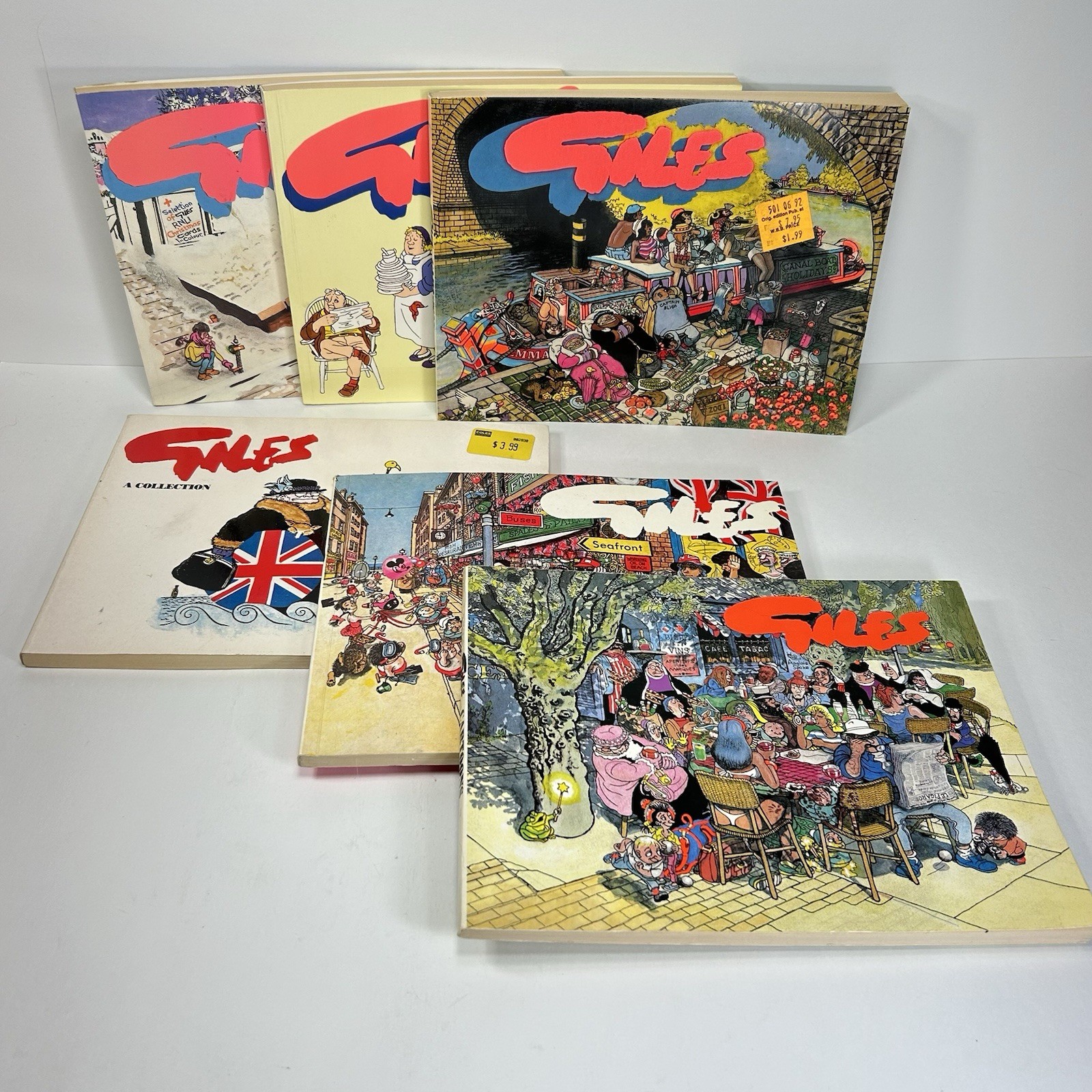 Giles Cartoons Comic Strip 6 Book Lot 1987 Series # 41st- 46th Great Condition
