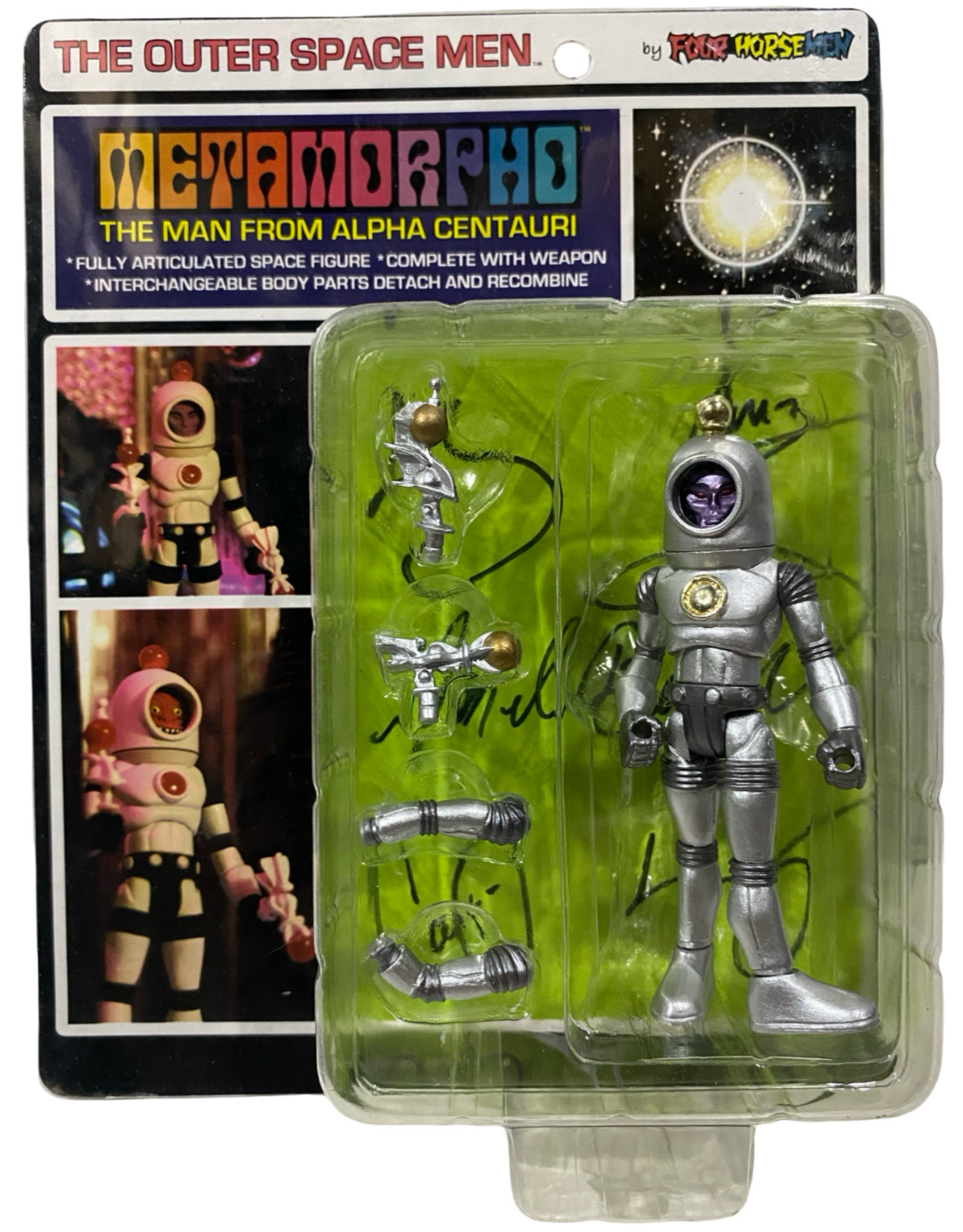 Figurina Outer Space Men Metamorpho Metalmorpho Cosmic Creators Serie 1 NUOVA 2012