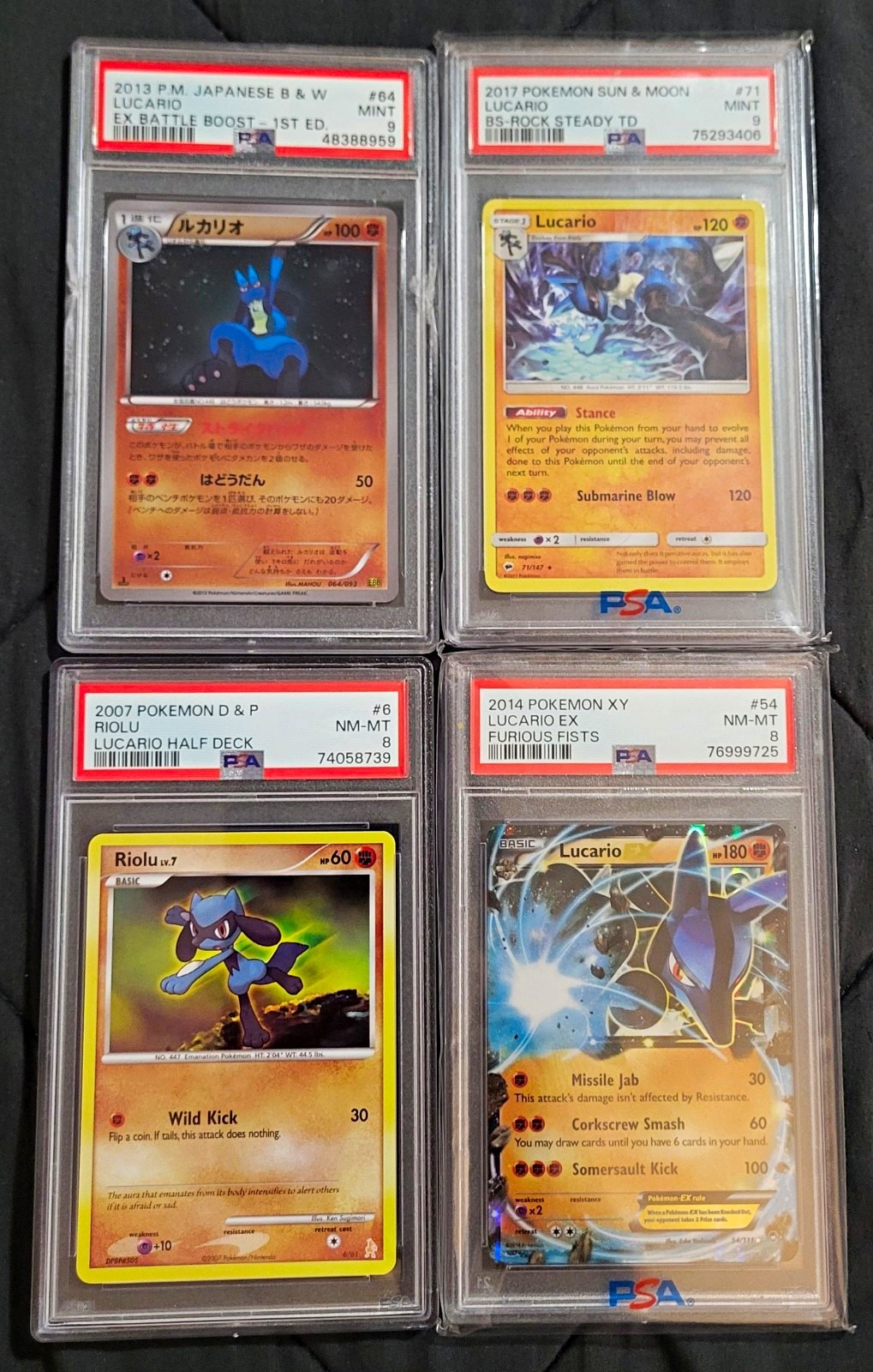 Lucario's And Riolu's PSA Lot Pokemon PSA 9,9,8,8 And Low Pop 🌟🎊