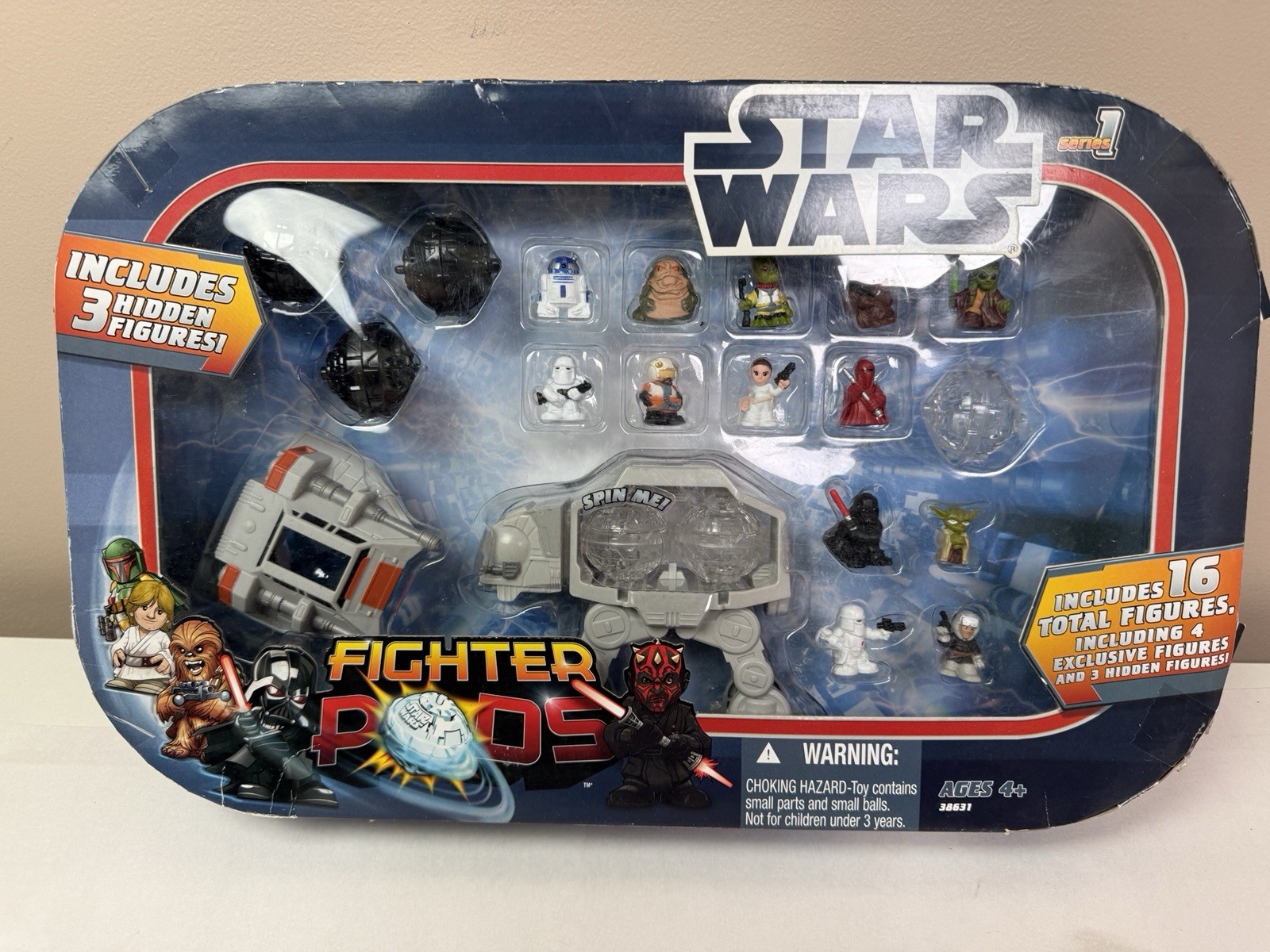 Hasbro Star Wars Fighter Pods serie 1 AT-AT, Snowspeeder e 16 personaggi completi