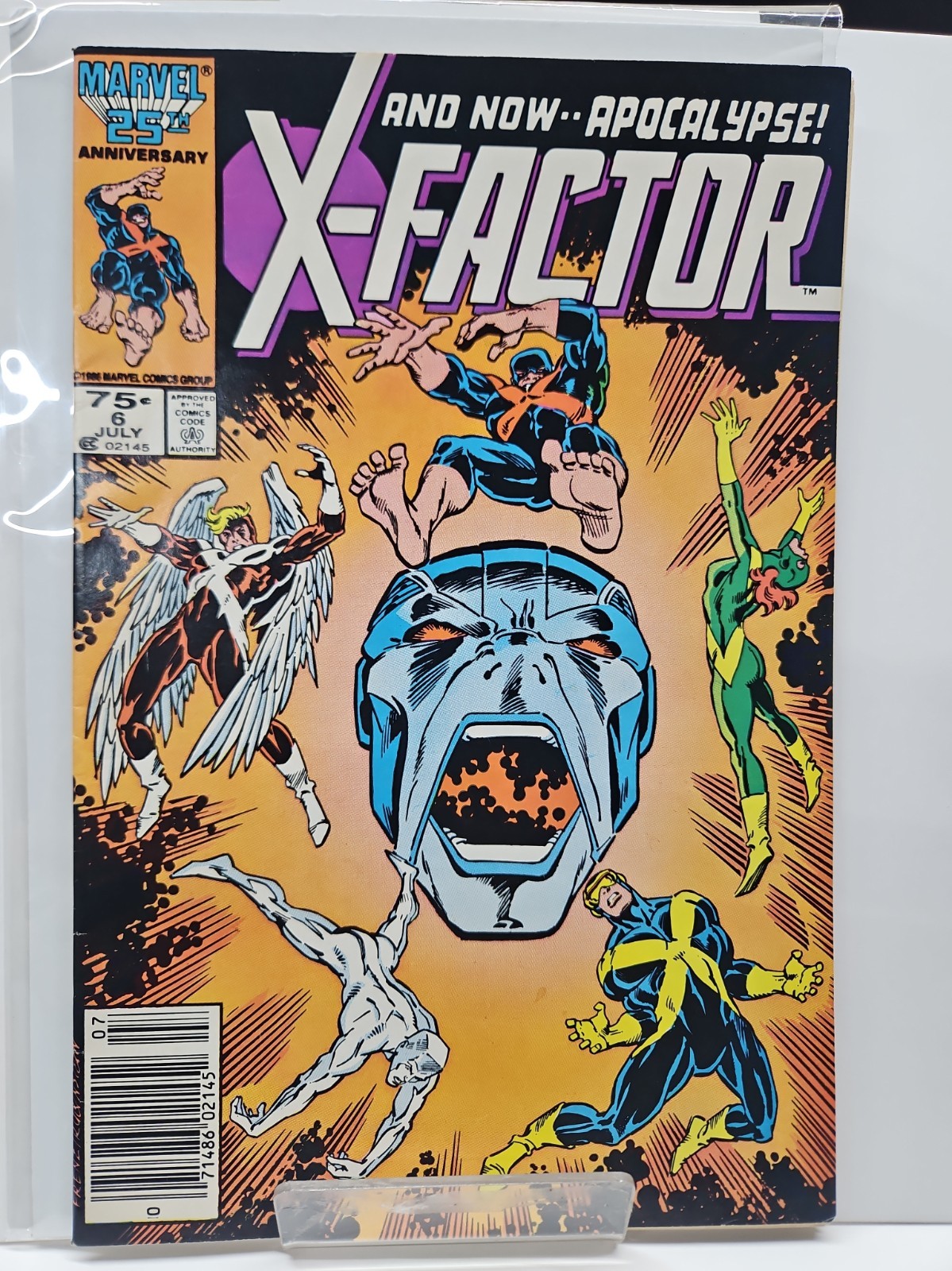 X-Factor #6 Prima Apparizione Apocalisse! Variante da edicola (Marvel Comics 1986)