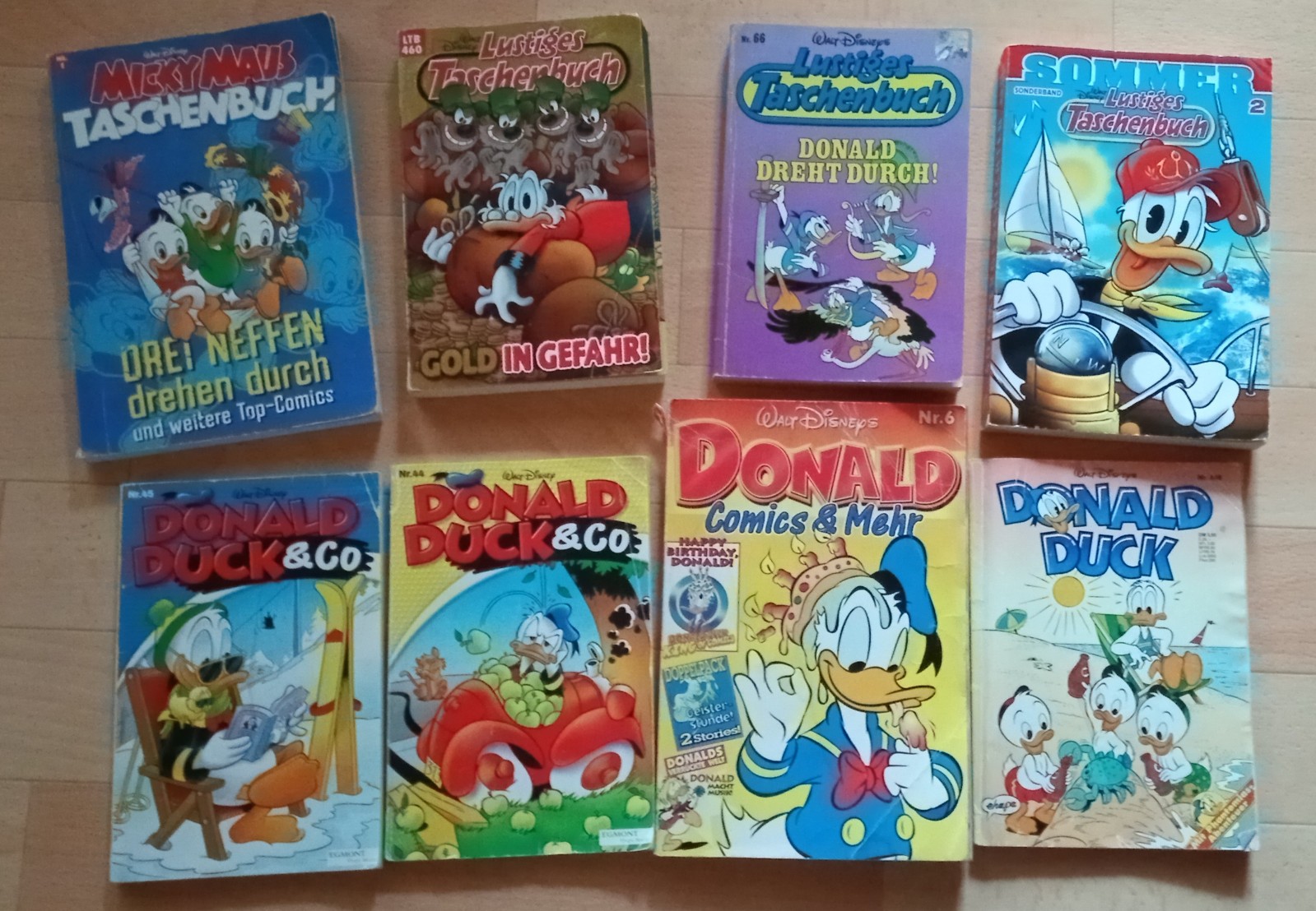 8x Disney Comics LTB divertente libro tascabile Paperino Topolino collezione raccolta