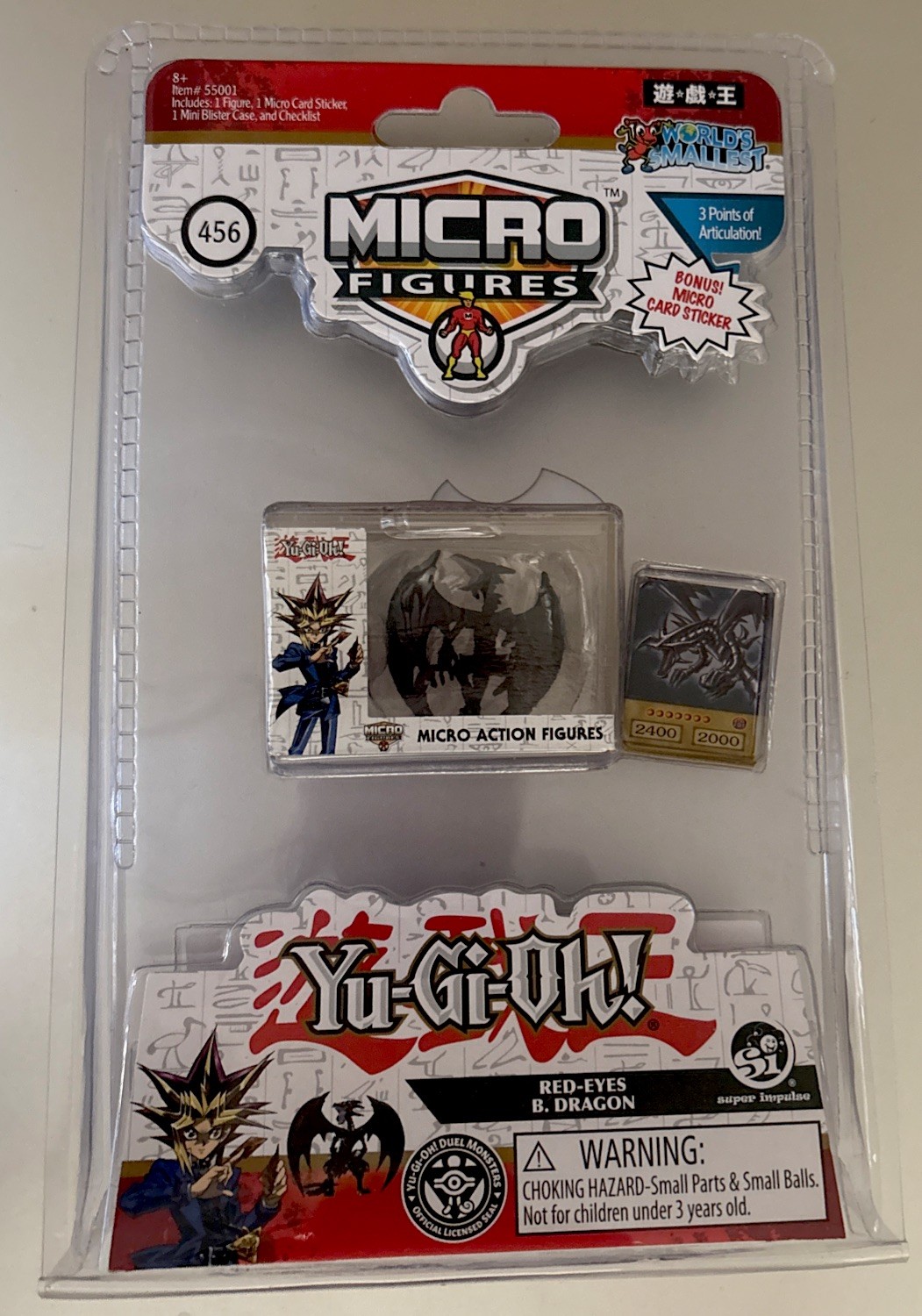 Super Impulso 2020 Yu-Gi-Oh! Microfigures: Red-Eyes B. Dragon nuovo con scatola
