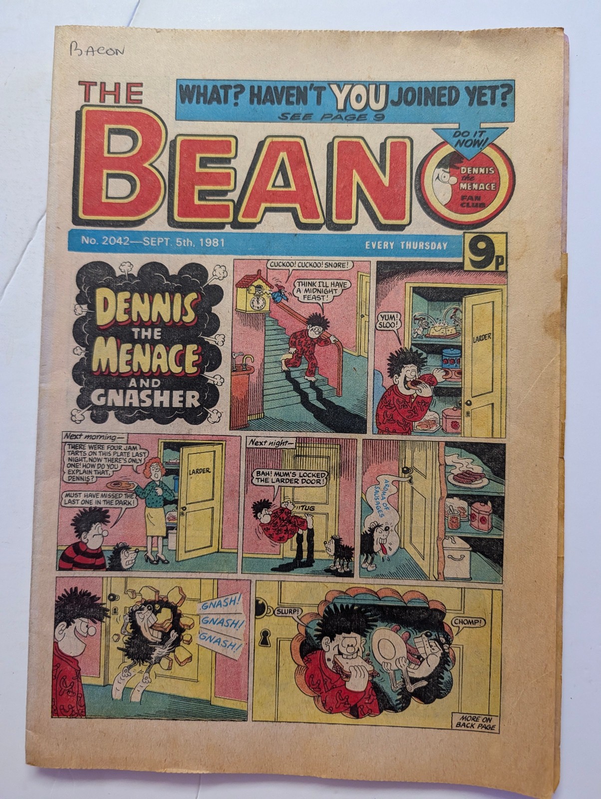 Beano Comic No 2042, September 5th 1981.