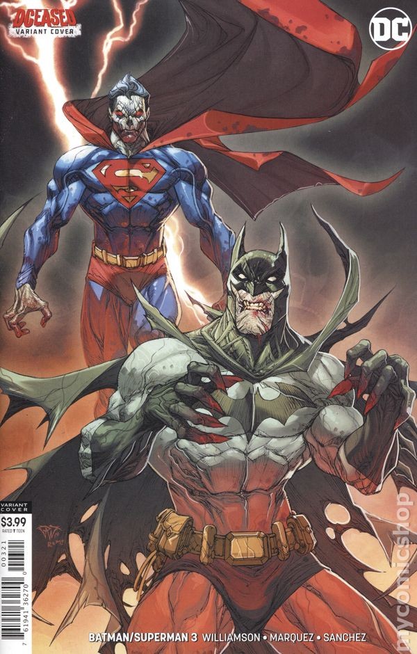 Batman Superman #3B Pantalena Variante FN 2019 Immagine Stock